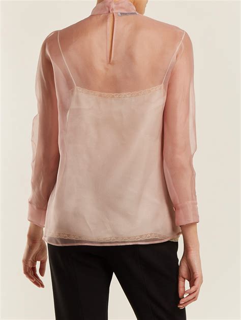 ebay pink prada blouse|Prada nylon scoop neck top.